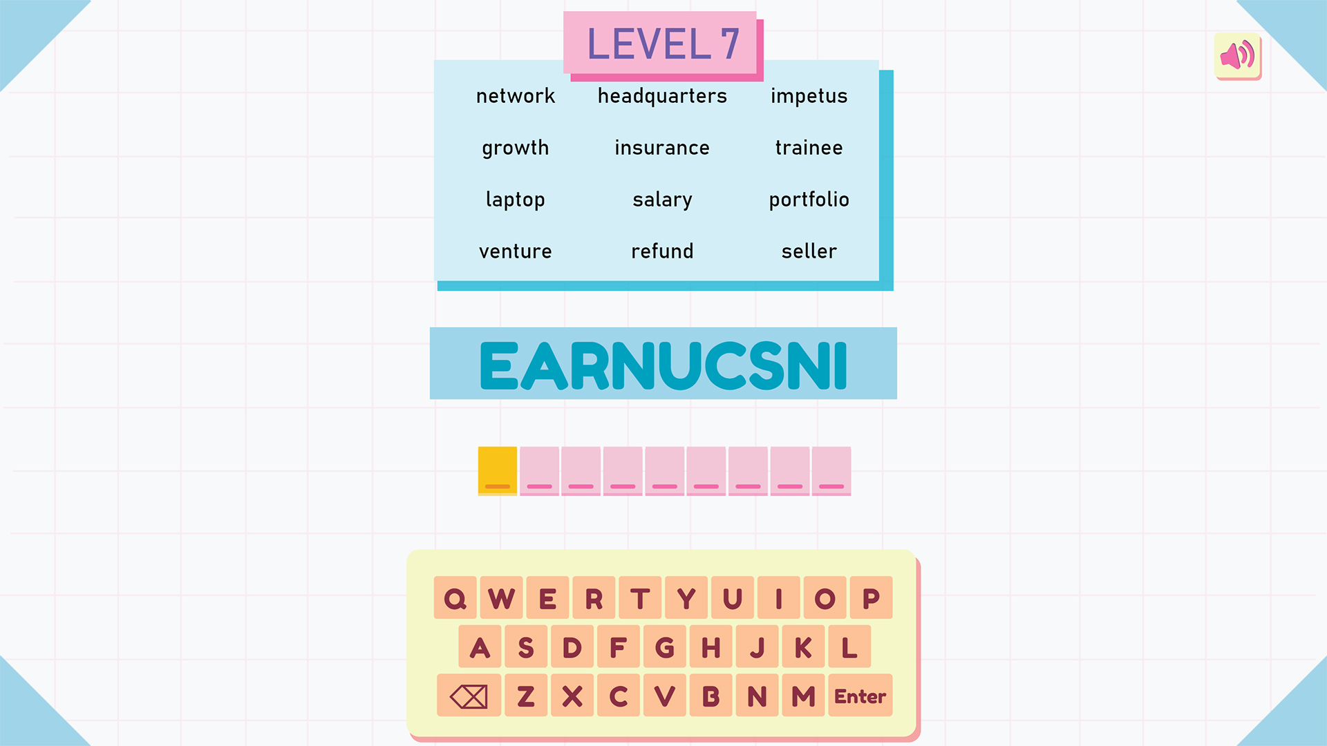 Scrambled Words Corporate Values